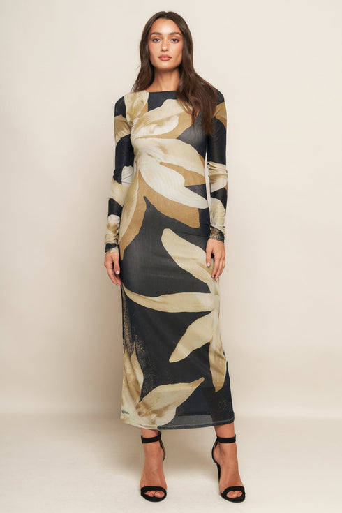 abstract-botanica-power-mesh-midi-dress Flying Tomato-Sophia's Style-5